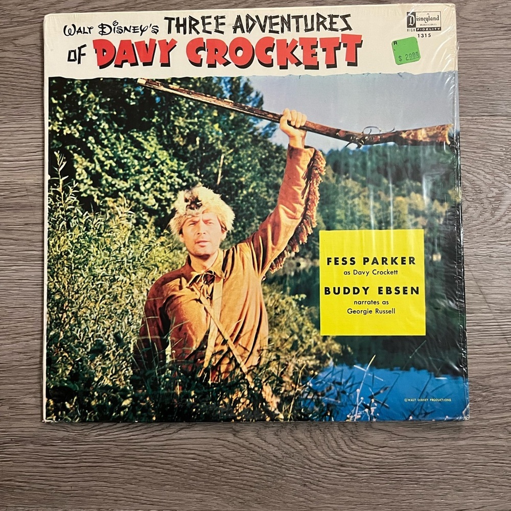 Walt Disney's Three Adventures of Davy Crockett Vinyl Record